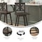 Flash Furniture Gwendolyn Commercial Solid Wood Modern Farmhouse Swivel Counter Height Barstool in Gray Wash Walnut ES-G1-24-GY-GG - alternate 3